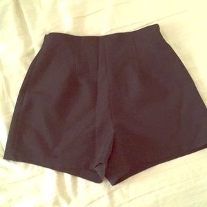 Anchor blue zipper in back shorts.